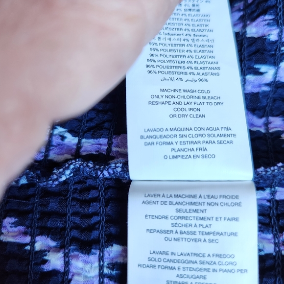 Michael Kors Geometric Print Matching Smock Waist Skirt & Peasant Blouse Set M/L - Picture 10 of 12